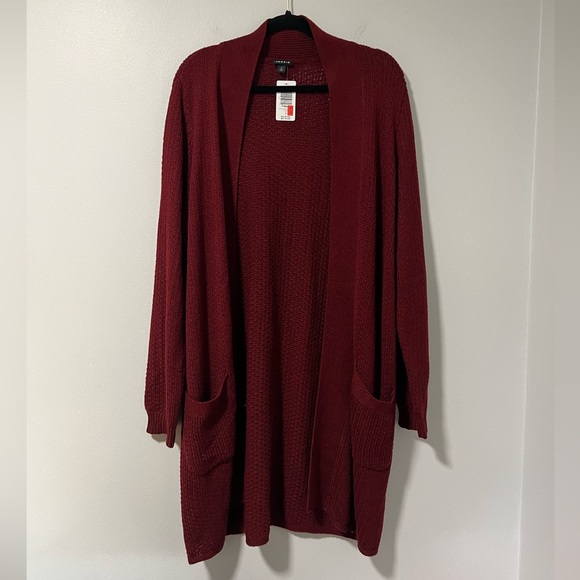 Torrid Brick Red Knit Cardigan - Picture 3 of 6